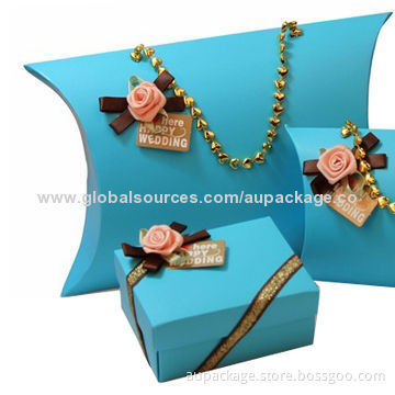 Art paper gift box, with excellent printing and bow, suitable for cosmetic package, gift package